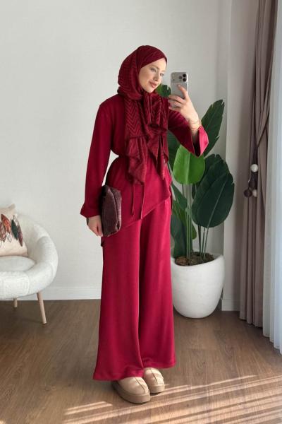 Duru İkili Takım Bordo