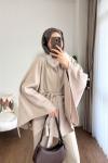 Kürklü Kaşe Panço Bej