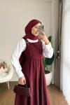 Kamila Gabardin Jile Koyu Bordo
