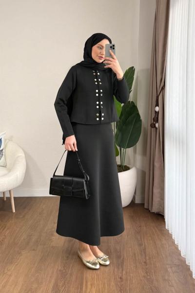 Victoria Etekli Takım Siyah