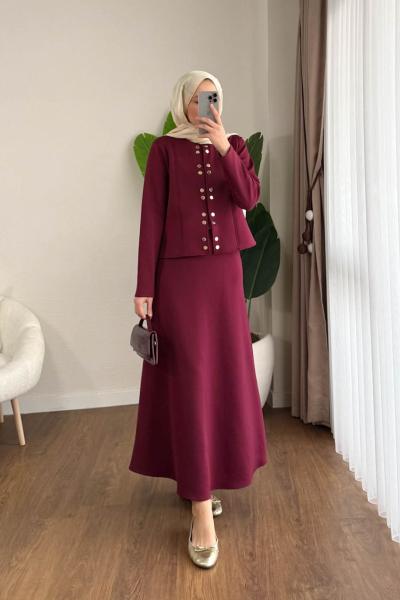 Victoria Etekli Takım Bordo