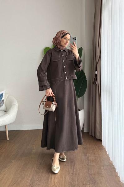 İdil İkili Takım Kahverengi