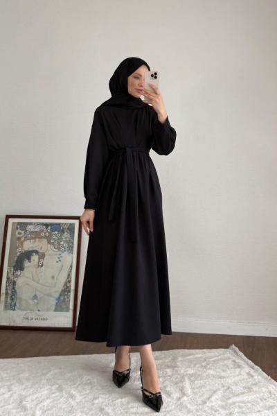 Pensli Double Elbise Siyah