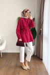 Almeda Pelerin Tunik Kırmızı