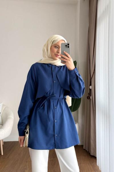 Almeda Pelerin Tunik Lacivert
