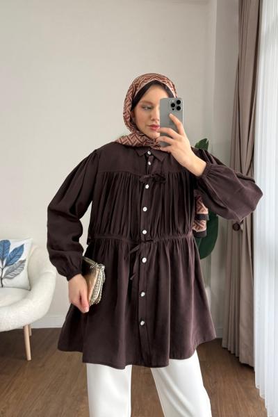 Lola Gömlek  Kahverengi