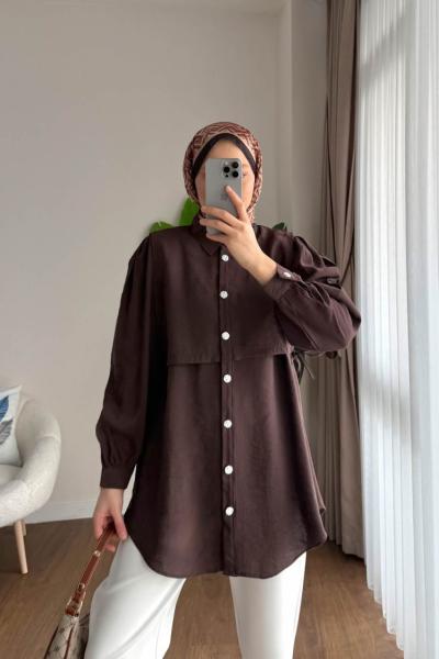 Carla Gömlek Kahverengi