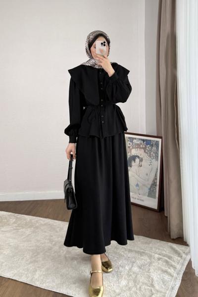 Faye Etekli Takım  Siyah