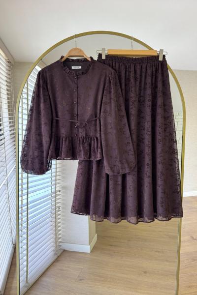 Flower Etekli Takım Acı Kahve