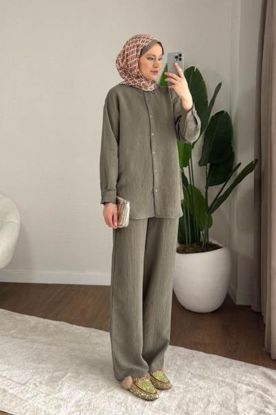 Armürlü Modal Takım  Yeşil