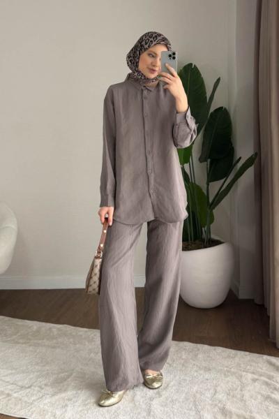 Armürlü Modal Takım  Vizon