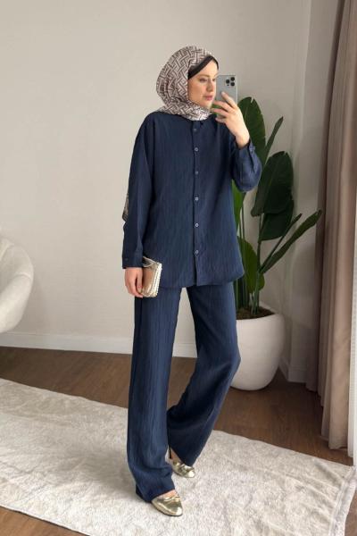 Armürlü Modal Takım  Lacivert