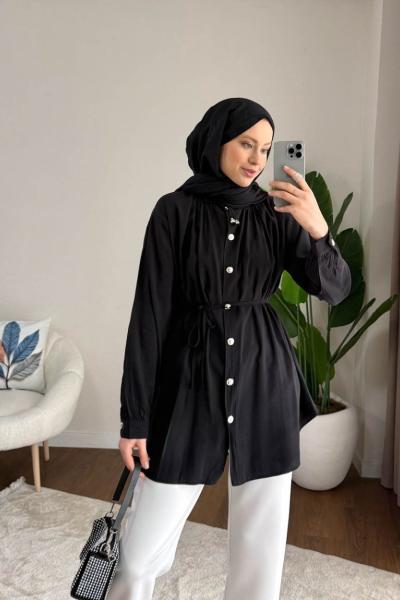 Aren Modal Gömlek Siyah