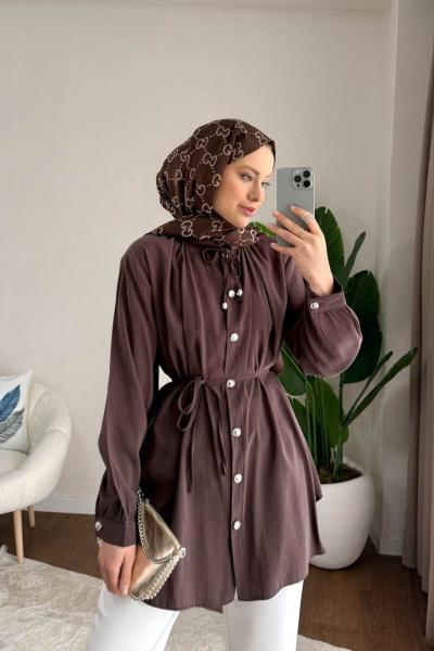 Aren Modal Gömlek Kahverengi