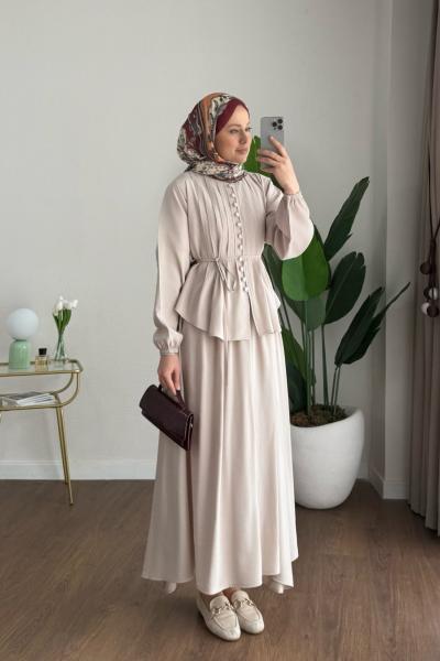 Monica Etekli Takım  Bej