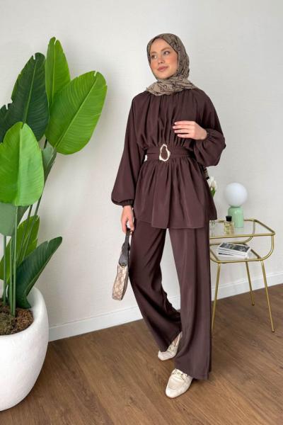 Premium İkili Takım Kahverengi