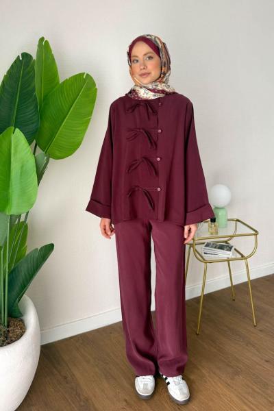 Polina İkili Takım Bordo