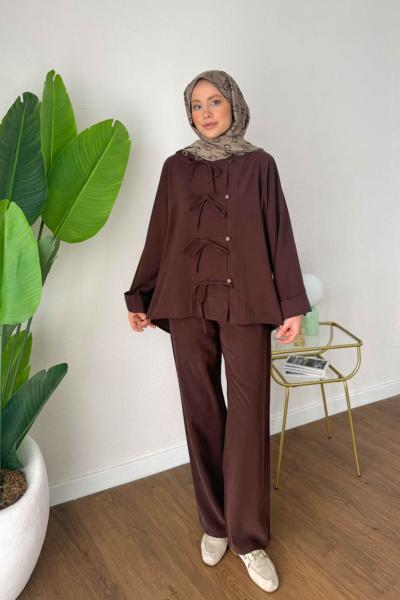 Polina İkili Takım Kahverengi