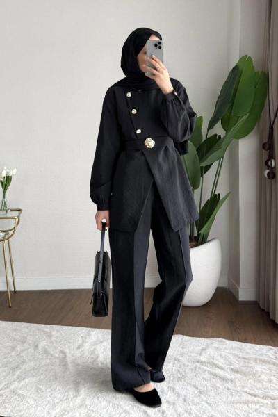 Cupra Pantolonlu Takım Siyah