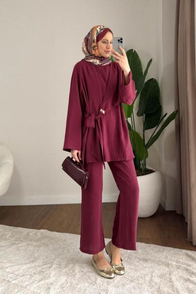 Leroy İkili Takım Bordo