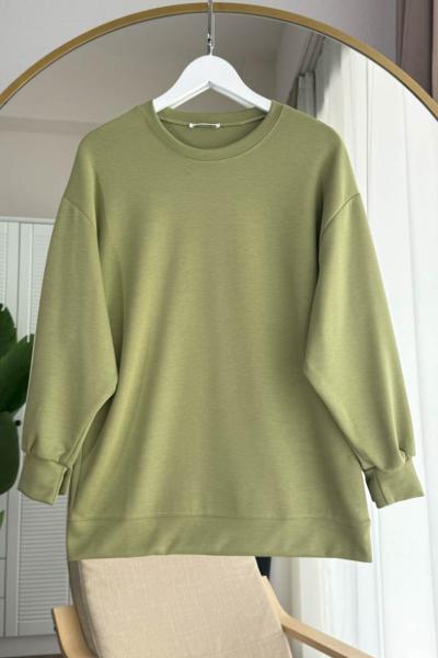 Balon Kol Modal Sweat Çağla Yeşili