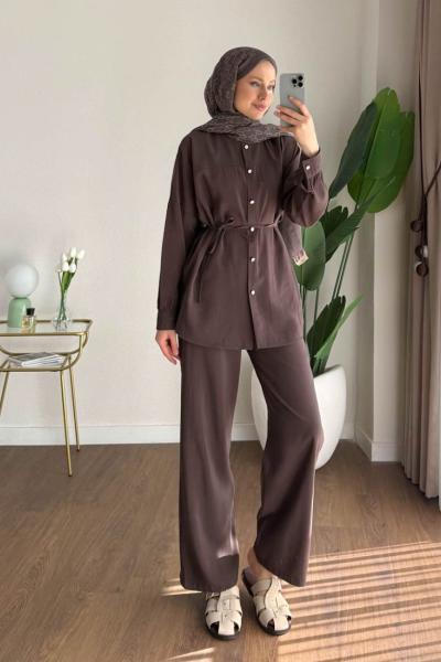 Melina Modal Takım Kahverengi