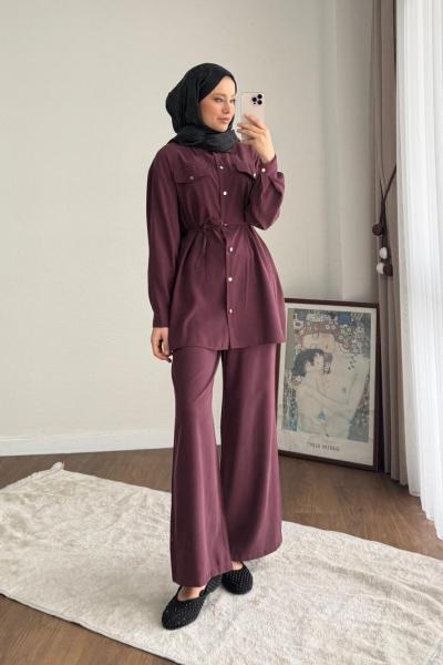 Cep Kapaklı Modal Takım  Bordo