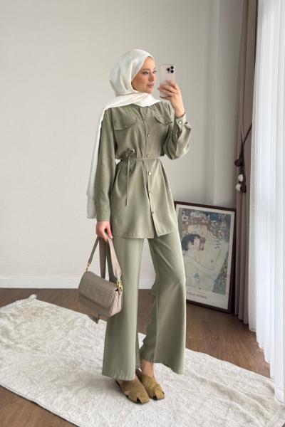 Cep Kapaklı Modal Takım  Yeşil