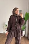 Asmin Pantolonlu Takım  Acı Kahve