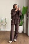 Asmin Pantolonlu Takım  Acı Kahve