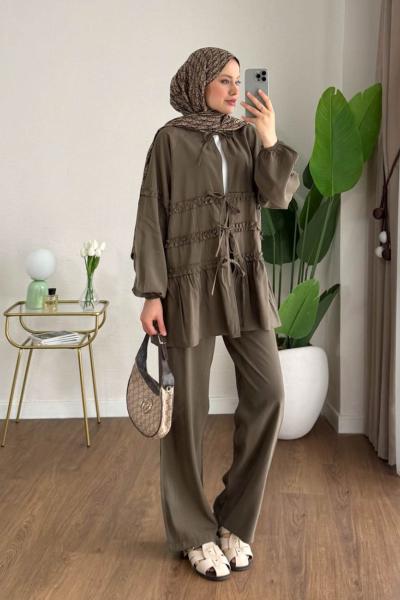 Asmin Pantolonlu Takım  Haki