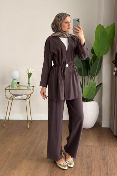 Mary İkili Takım Kahverengi