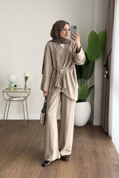 Clove Modal Takım Siyah Bej