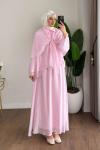 Pelerinli Vual Takım  Pembe