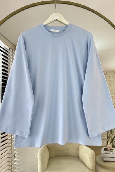 Basic Süprem Sweatshirt  Mavi
