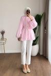 Bubble Kemerli Tunik  Pembe