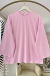 Basic Süprem Sweatshirt  Pembe