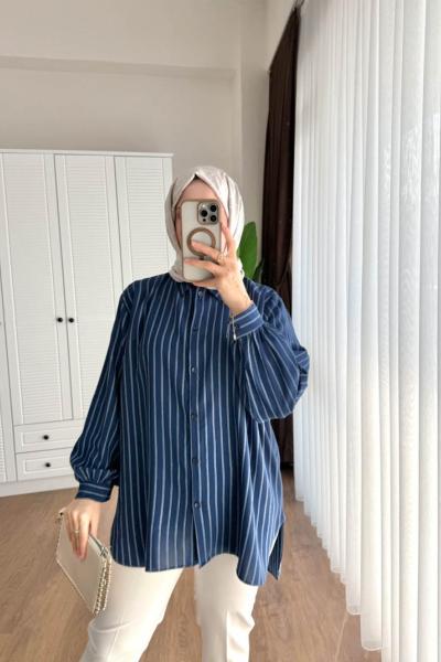 Linda Gömlek  Lacivert