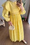 Mila Brode Elbise Sarı