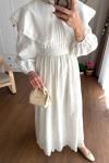 Mila Brode Elbise Beyaz