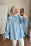 Elisa Gömlek (Arkası Piliseli) Bebe Mavisi