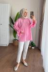 Elisa Gömlek (Arkası Piliseli) Pembe