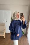 Elisa Gömlek (Arkası Piliseli) Lacivert