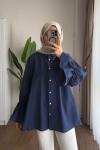 Elisa Gömlek (Arkası Piliseli) Lacivert