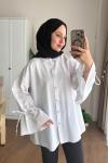 Elisa Gömlek (Arkası Piliseli) Beyaz