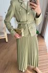 Elegant Etekli Takım Çağla Yeşili