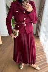 Elegant Etekli Takım Bordo