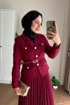 Elegant Etekli Takım Bordo