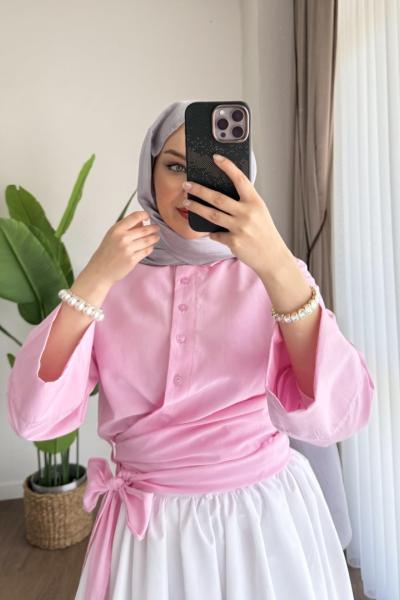 Vera Tasarım Gömlek  Pembe
