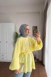 Balon Kol Modal Tunik Sarı
